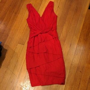 BodyCon Red Sleeveless Dress